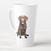 Chocolade Labrador koffiemok Latte Mok (Linkerhoek)
