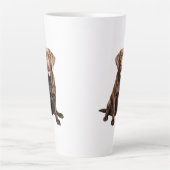 Chocolade Labrador koffiemok Latte Mok (Voorkant)
