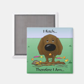 Chocolade Labrador (Labs) - Ik haal...Magneet Magneet (Voorkant / Achterkant)