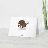 Chocolade Labrador liefdesbrief dank u Kaart (Achterkant)