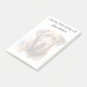 Chocolade Labrador Liefhebber Monogram Dog Post-it® Notes (Schuin)