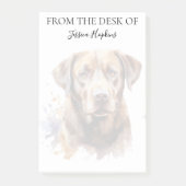 Chocolade Labrador Liefhebber Monogram Dog Post-it® Notes (Voorkant)