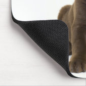 Chocolade Labrador Mousepad Muismat (Hoek)