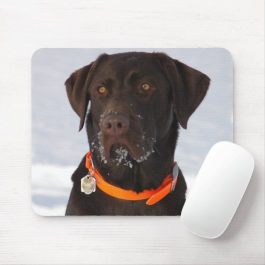 Chocolade Labrador Mousepad Muismat (Met muis)