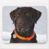 Chocolade Labrador Mousepad Muismat (Voorkant)