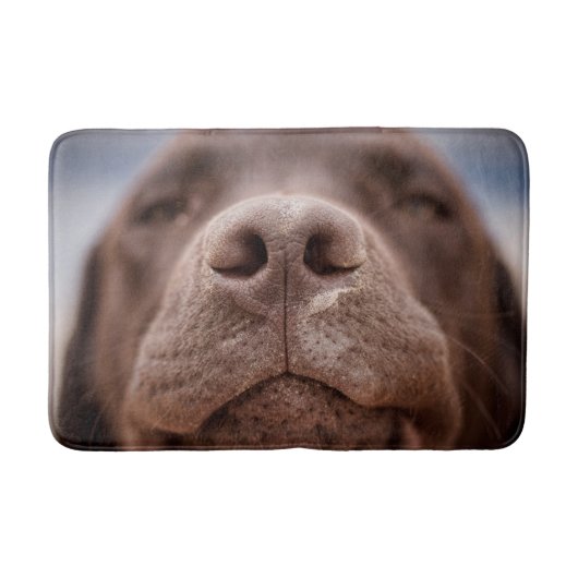 Chocolade Labrador Nose Closeup Badmat (Voorkant)