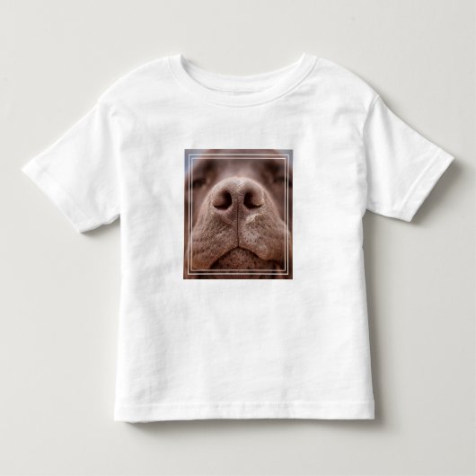 Chocolade Labrador Nose Closeup Kinder Shirts (Voorkant)