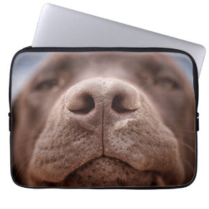 Chocolade Labrador Nose Closeup Laptop Sleeve