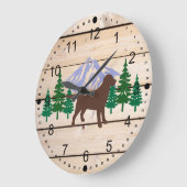 Chocolade Labrador Outline Evergreen Wall klok (Hoek)