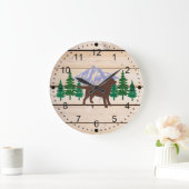 Chocolade Labrador Outline Evergreen Wall klok (Huis)