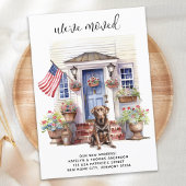 Chocolade labrador patriottische aangepaste hond v aankondiging