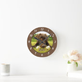 Chocolade Labrador Personalized Large Clock Ronde Klok (Huis)