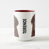 Chocolade Labrador Personalized Mug Mok (Midden)