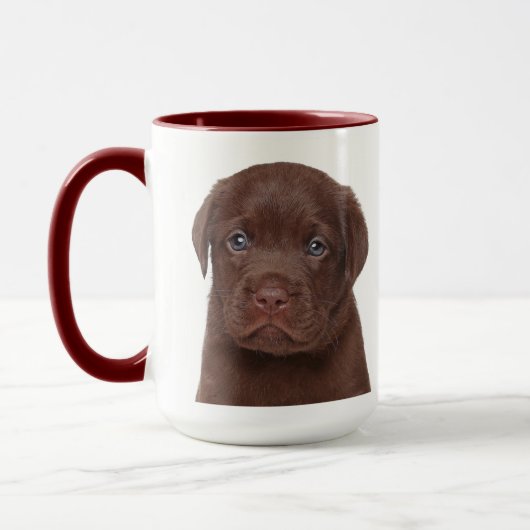 Chocolade Labrador Personalized Mug Mok (Links)
