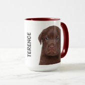 Chocolade Labrador Personalized Mug Mok (Voorkant rechts)