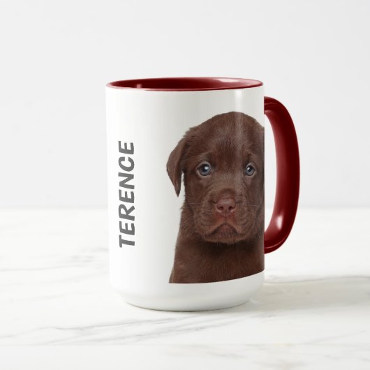 Chocolade Labrador Personalized Mug Mok (Voorkant rechts)