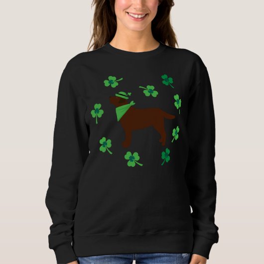 Chocolade Labrador Pet St Patrick S Day Trui (Voorkant)