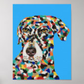 Chocolade Labrador Poster (Voorkant)