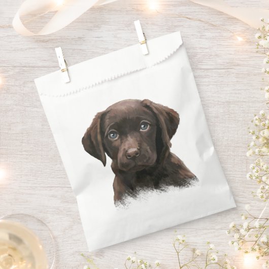 Chocolade Labrador Puppy Bedankzakje (Geknipt)