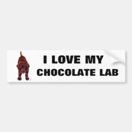 Chocolade Labrador Puppy Bumpersticker