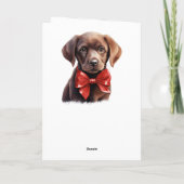 Chocolade Labrador Puppy Dog Verjaardag Kaart (Achterkant)