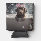 Chocolade Labrador Puppy Honden Spa Schattig Blikjeskoeler (Voorkant)