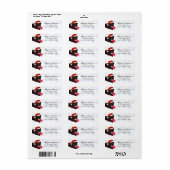 Chocolade Labrador Puppy Kerstmis Blauw Sneeuwvlok Etiket (Full Sheet)