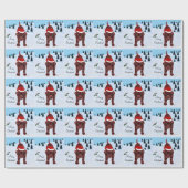 Chocolade Labrador Puppy & kerstmis Cadeaupapier (Vlak)