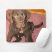 Chocolade Labrador Puppy Muismat (Met muis)