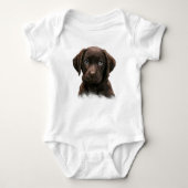 Chocolade Labrador Puppy Romper (Voorkant)