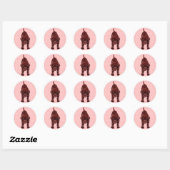 Chocolade Labrador Puppy Ronde Sticker (Vel)
