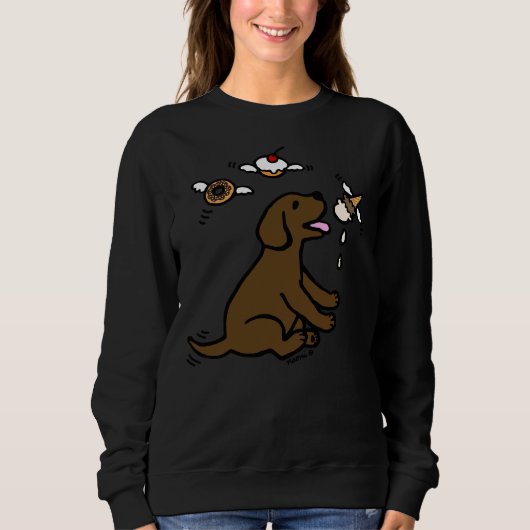 Chocolade Labrador Puppy Sweets Droom Trui (Voorkant)
