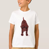 Chocolade Labrador Puppy T-shirt (Voorkant)