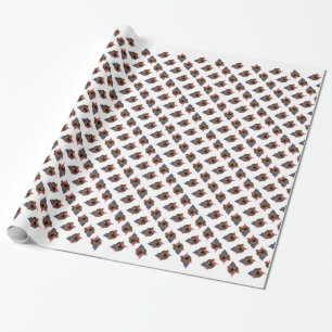 Chocolade Labrador Retriever Amerikaanse vlag Cadeaupapier