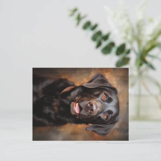 Chocolade Labrador Retriever Briefkaart (Staand voorkant)