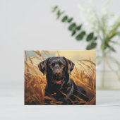 Chocolade Labrador Retriever Briefkaart (Staand voorkant)