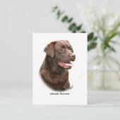 Chocolade Labrador Retriever Briefkaart (Staand voorkant)