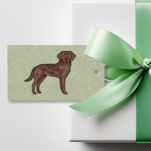 Chocolade Labrador Retriever Bruin Lab Hond Groen Cadeaulabel