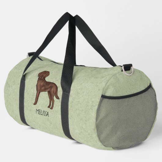 Chocolade Labrador Retriever Bruin Lab Hond Groen Plunjezak (Rechterhoek)