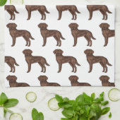 Chocolade Labrador Retriever Bruin Lab Hondenpatro Theedoek (Gevouwen)