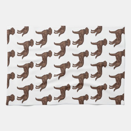 Chocolade Labrador Retriever Bruin Lab Hondenpatro Theedoek (Horizontaal)