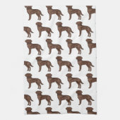 Chocolade Labrador Retriever Bruin Lab Hondenpatro Theedoek (Verticaal)