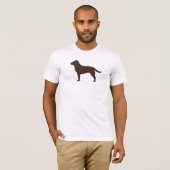 Chocolade Labrador Retriever Bruin Lab Silhouet T-shirt (Voorkant volledig)