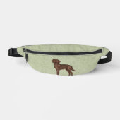 Chocolade Labrador Retriever Bruine Lab Hond Groen Heuptasje (Voorkant)