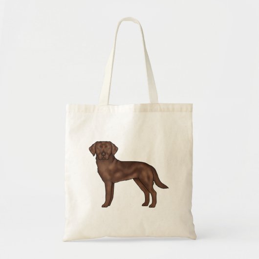 Chocolade Labrador Retriever Canine Brown Dog Art Tote Bag (Voorkant)