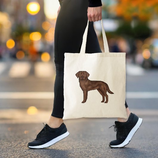 Chocolade Labrador Retriever Canine Brown Dog Art Tote Bag