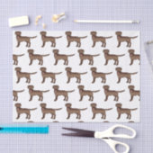 Chocolade Labrador Retriever Cartoon Dog Patroon Tissuepapier (Craft)
