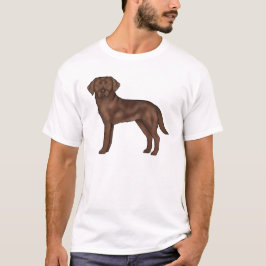 Chocolade Labrador Retriever Cartoon Lab Hond Kuns T-shirt
