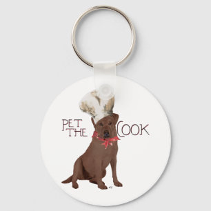 Chocolade Labrador Retriever Chef Sleutelhanger
