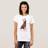 Chocolade Labrador Retriever Chef T-shirt (Voorkant volledig)